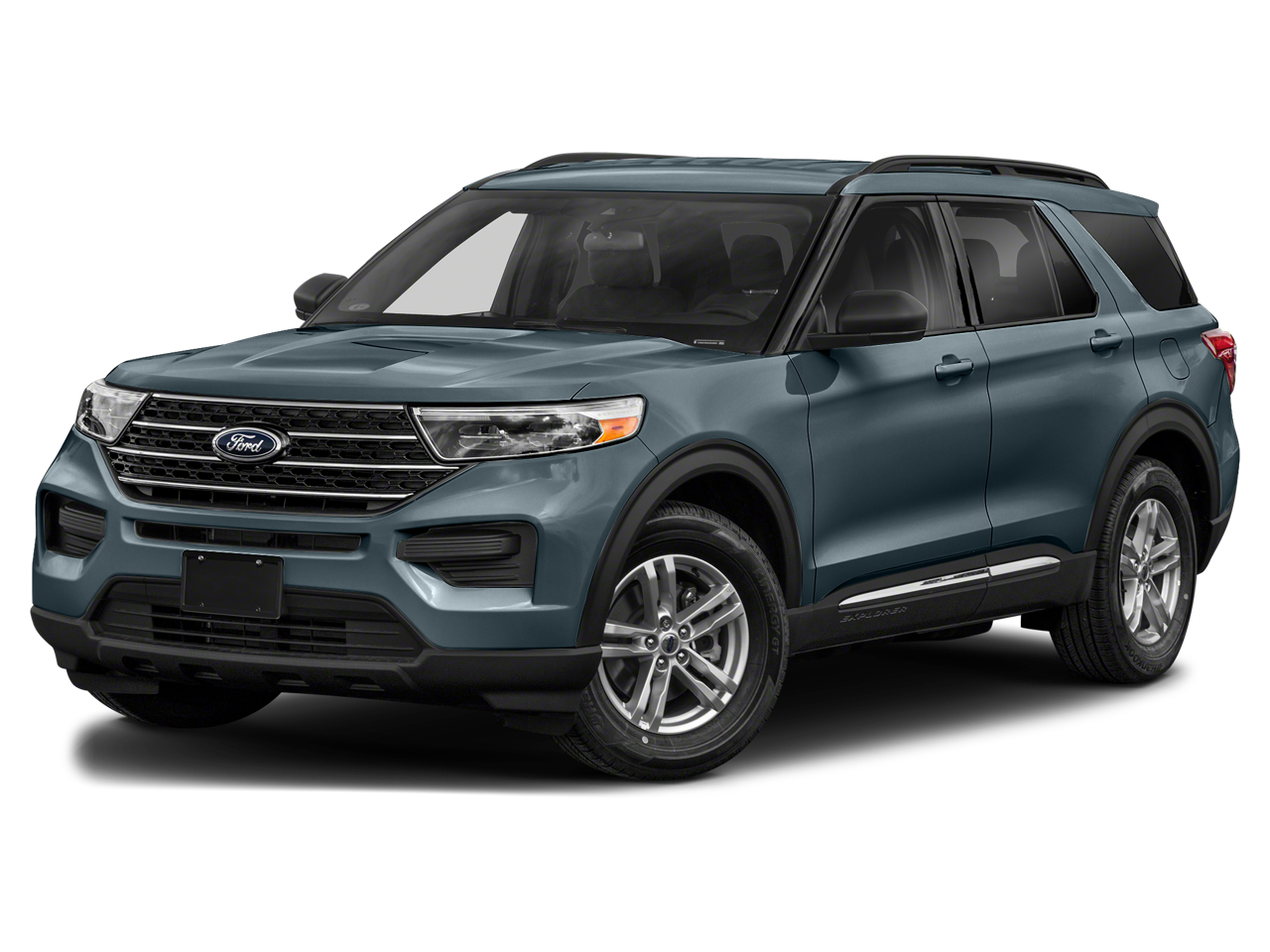 2020 Ford Explorer XLT in Blue (Ft) — front three-quarter view