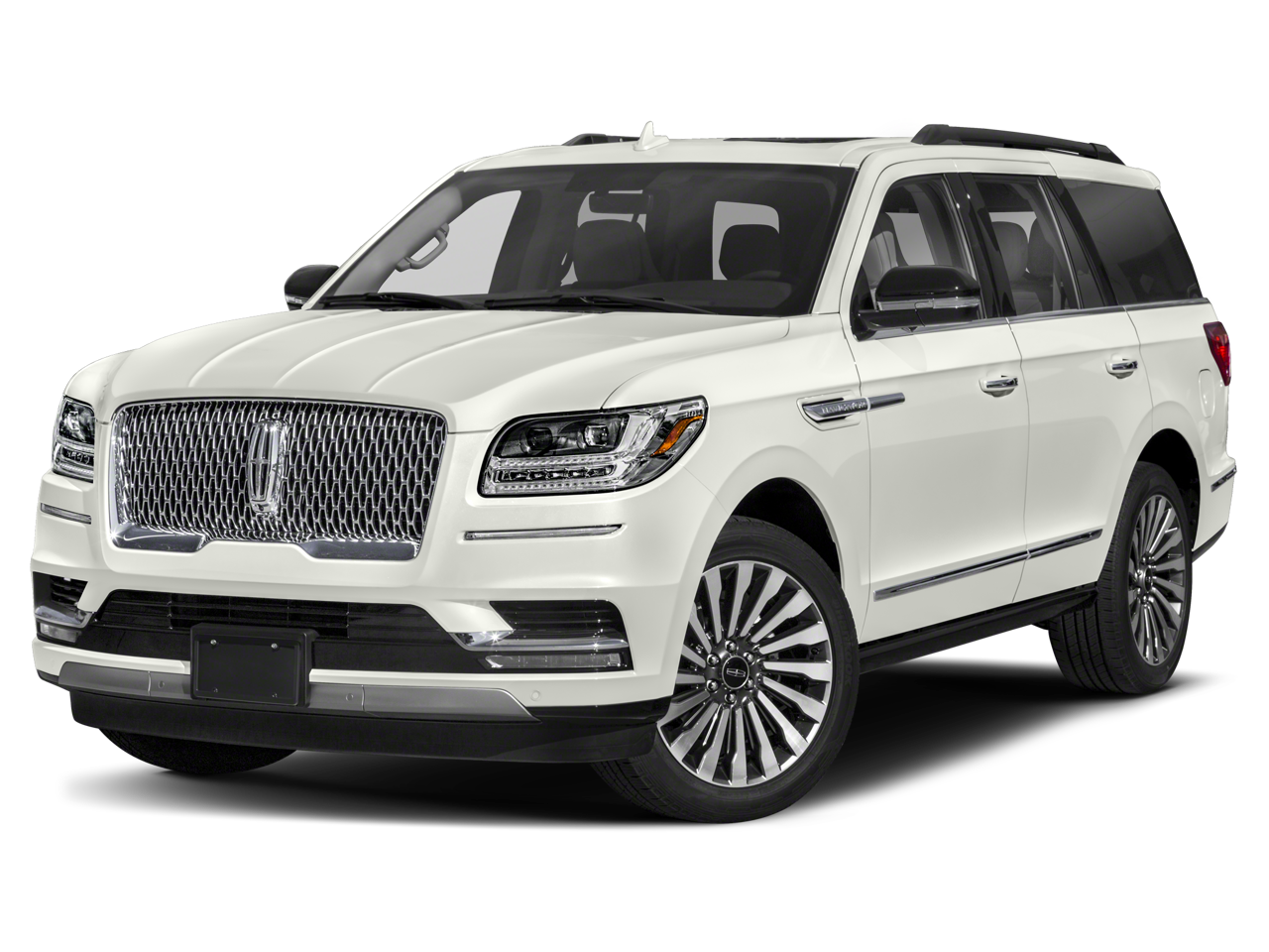 2021 Lincoln Navigator Black Label in Chroma Crystal Blue (Eb) — front three-quarter view
