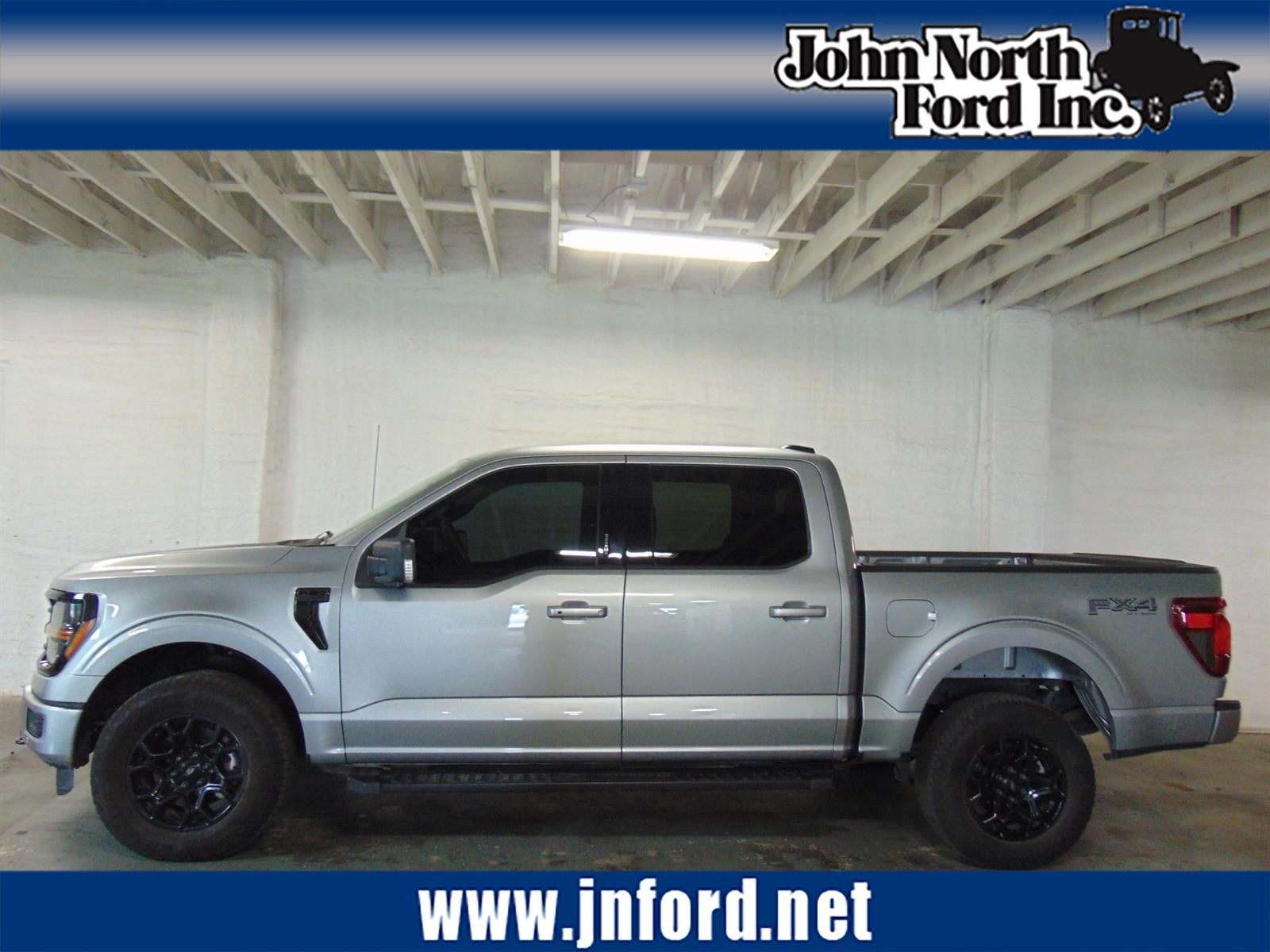 2024 Ford F-150 XLT in Iconic Silver (Js) — front three-quarter view