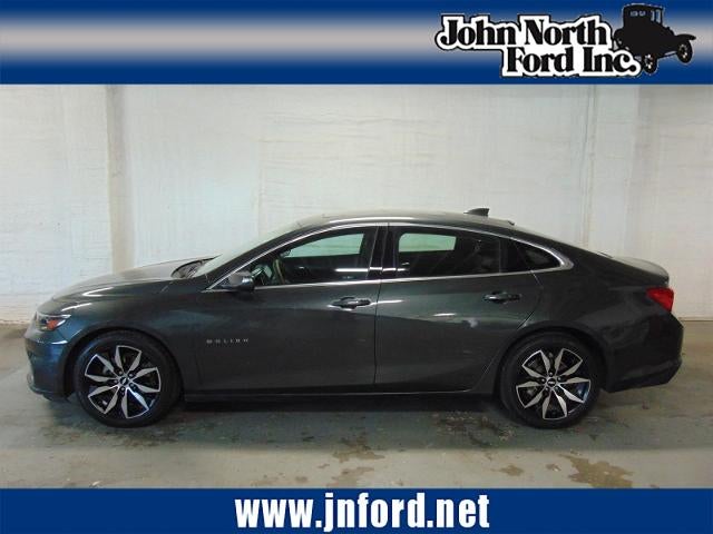 2017 Chevrolet Malibu LT in Nightfall Gray Metallic (G7q) — front three-quarter view